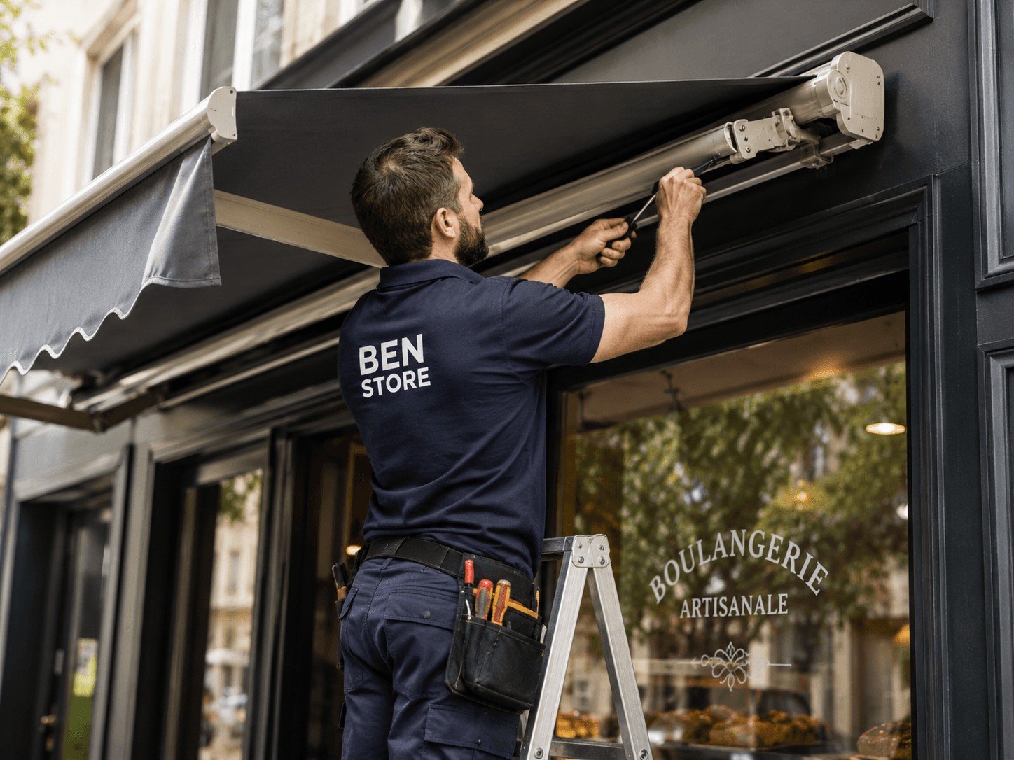 Réparation store banne Paris 17 - réparateurs store banne - Ben store